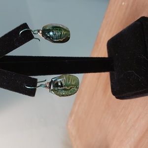 Dichroic glass earings